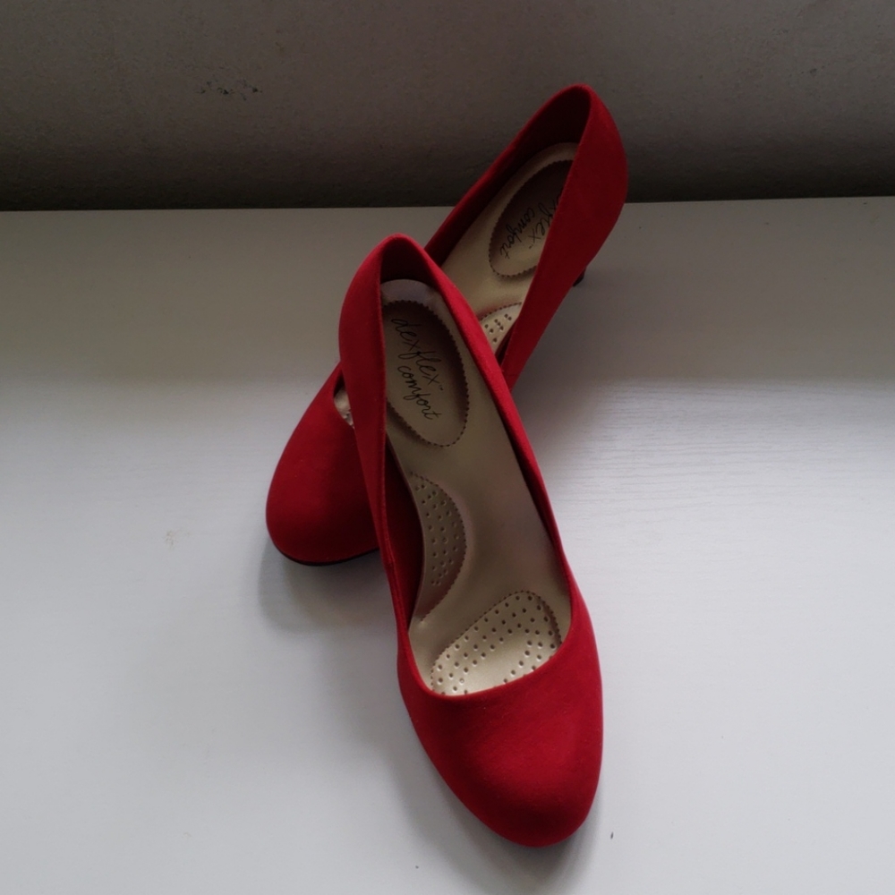 Red DexFlex Comfort Heels